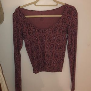 American eagle long sleeve crop top
